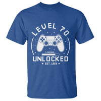 Level 70 Unlocked Video Gamer 70th Birthday Gift T Shirt Vintage 1956 70 Year Old Gift