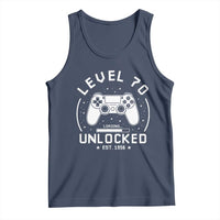 Level 70 Unlocked Video Gamer 70th Birthday Gift Tank Top Vintage 1956 70 Year Old Gift