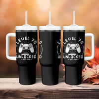 Level 70 Unlocked Video Gamer 70th Birthday Gift Tumbler With Handle Vintage 1956 70 Year Old Gift