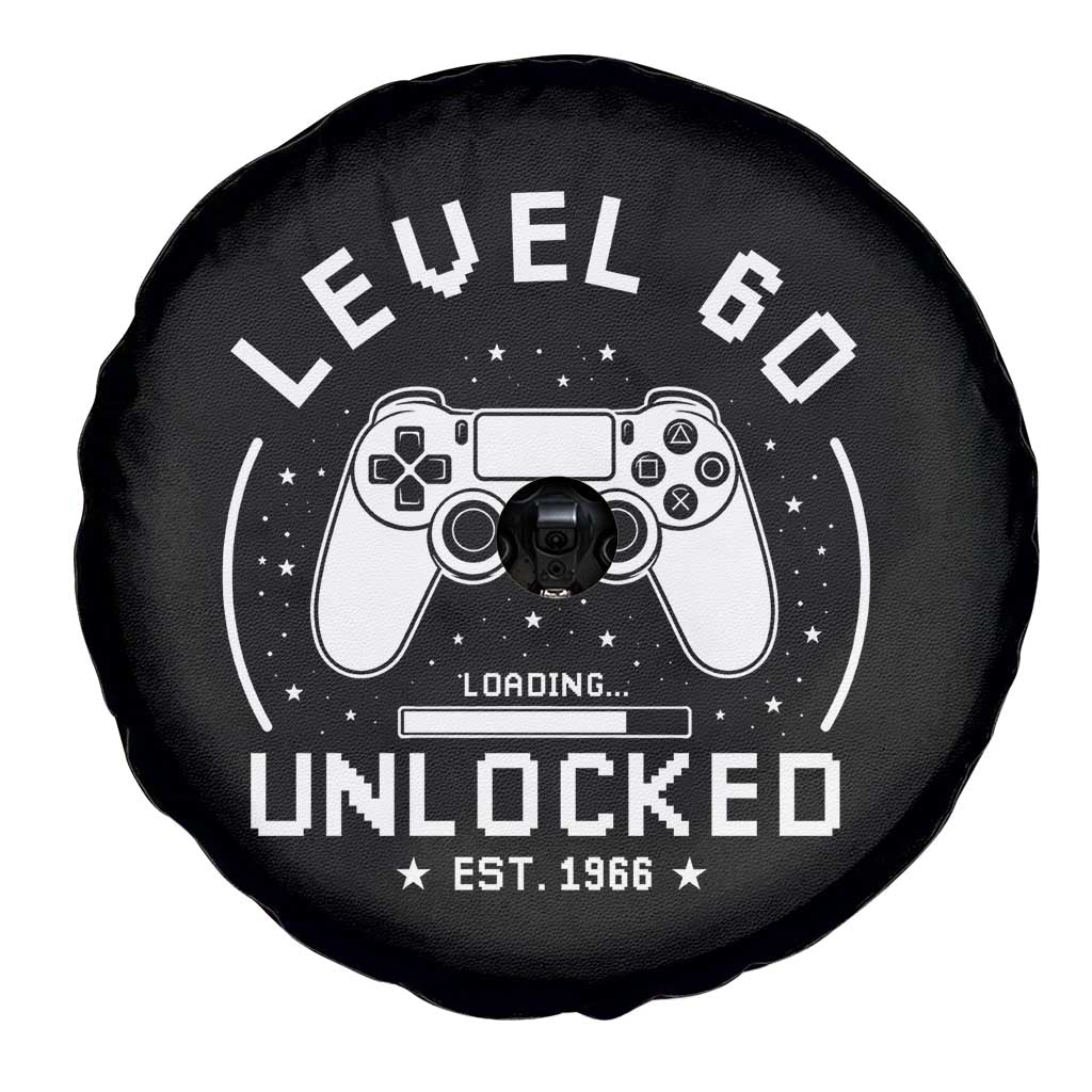 Level 60 Unlocked Video Gamer 60th Birthday Gift Spare Tire Cover Vintage 1966 60 Year Old Gift