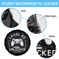 Level 60 Unlocked Video Gamer 60th Birthday Gift Spare Tire Cover Vintage 1966 60 Year Old Gift