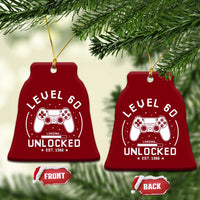 Level 60 Unlocked Video Gamer 60th Birthday Gift Ceramic Ornament Vintage 1966 60 Year Old Gift