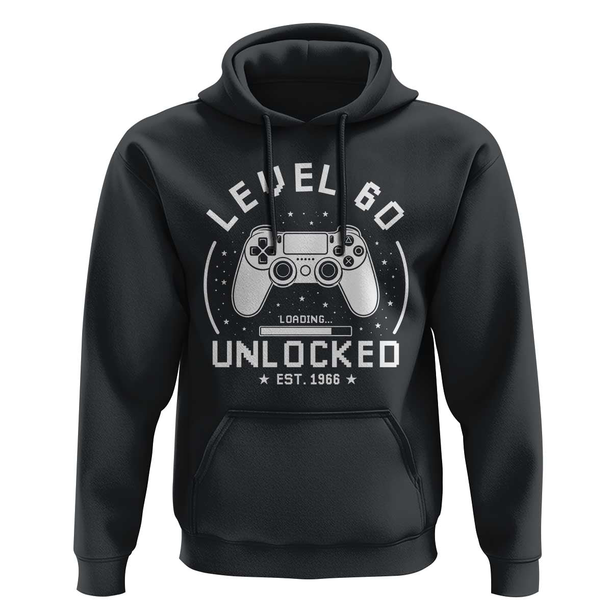 Level 60 Unlocked Video Gamer 60th Birthday Gift Hoodie Vintage 1966 60 Year Old Gift