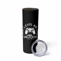 Level 60 Unlocked Video Gamer 60th Birthday Gift Skinny Tumbler Vintage 1966 60 Year Old Gift