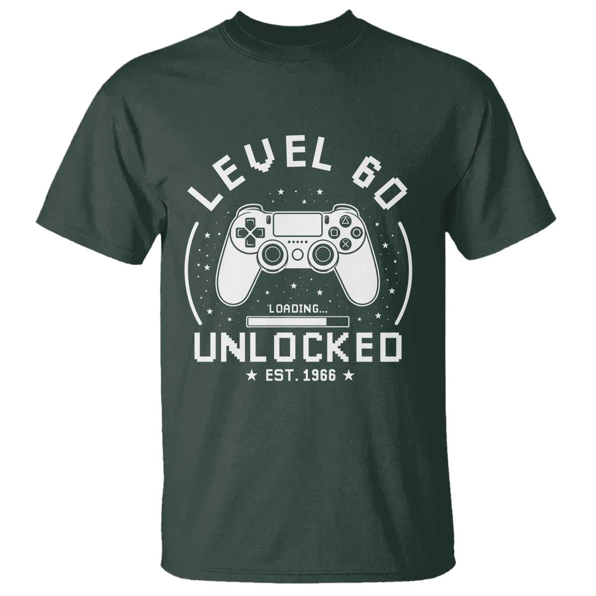Level 60 Unlocked Video Gamer 60th Birthday Gift T Shirt Vintage 1966 60 Year Old Gift