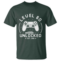 Level 60 Unlocked Video Gamer 60th Birthday Gift T Shirt Vintage 1966 60 Year Old Gift