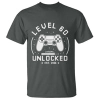 Level 60 Unlocked Video Gamer 60th Birthday Gift T Shirt Vintage 1966 60 Year Old Gift
