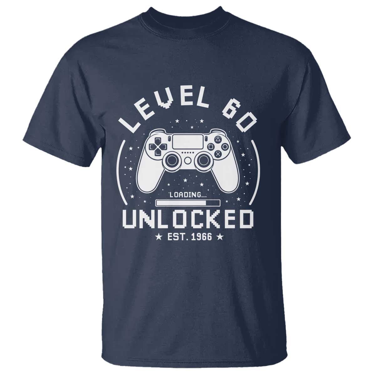 Level 60 Unlocked Video Gamer 60th Birthday Gift T Shirt Vintage 1966 60 Year Old Gift