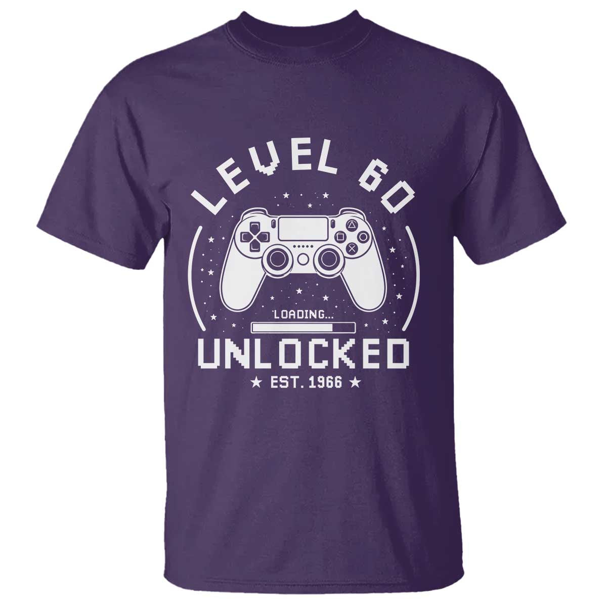 Level 60 Unlocked Video Gamer 60th Birthday Gift T Shirt Vintage 1966 60 Year Old Gift