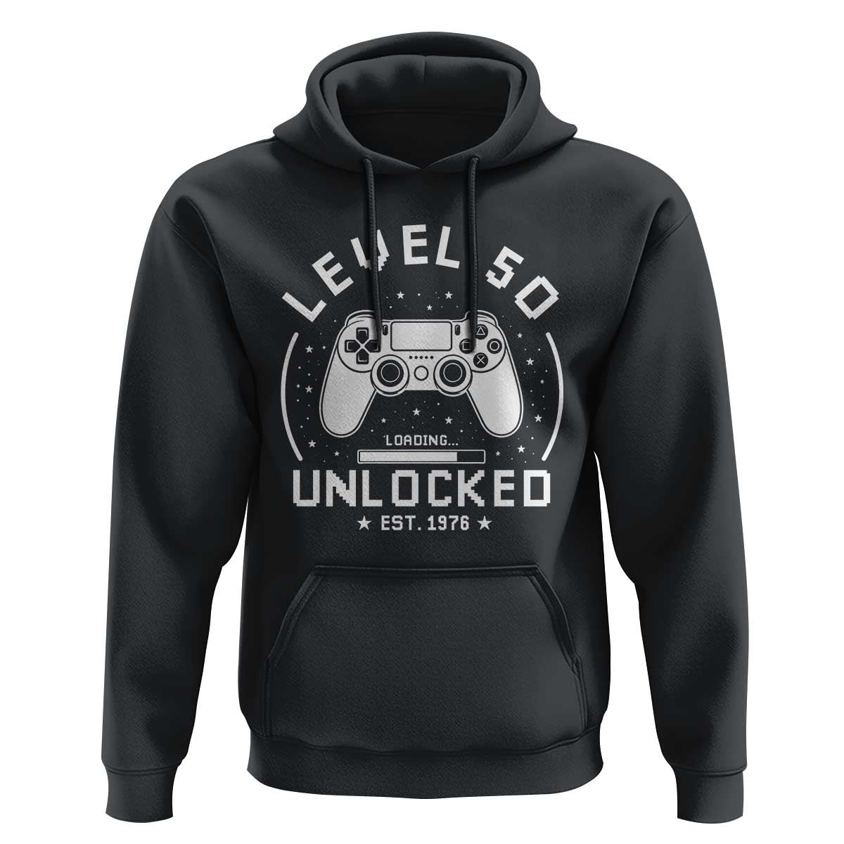 Level 50 Unlocked Video Gamer 50th Birthday Gift Hoodie Vintage 1976 50 Year Old Gift