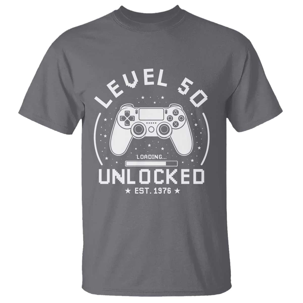 Level 50 Unlocked Video Gamer 50th Birthday Gift T Shirt Vintage 1976 50 Year Old Gift