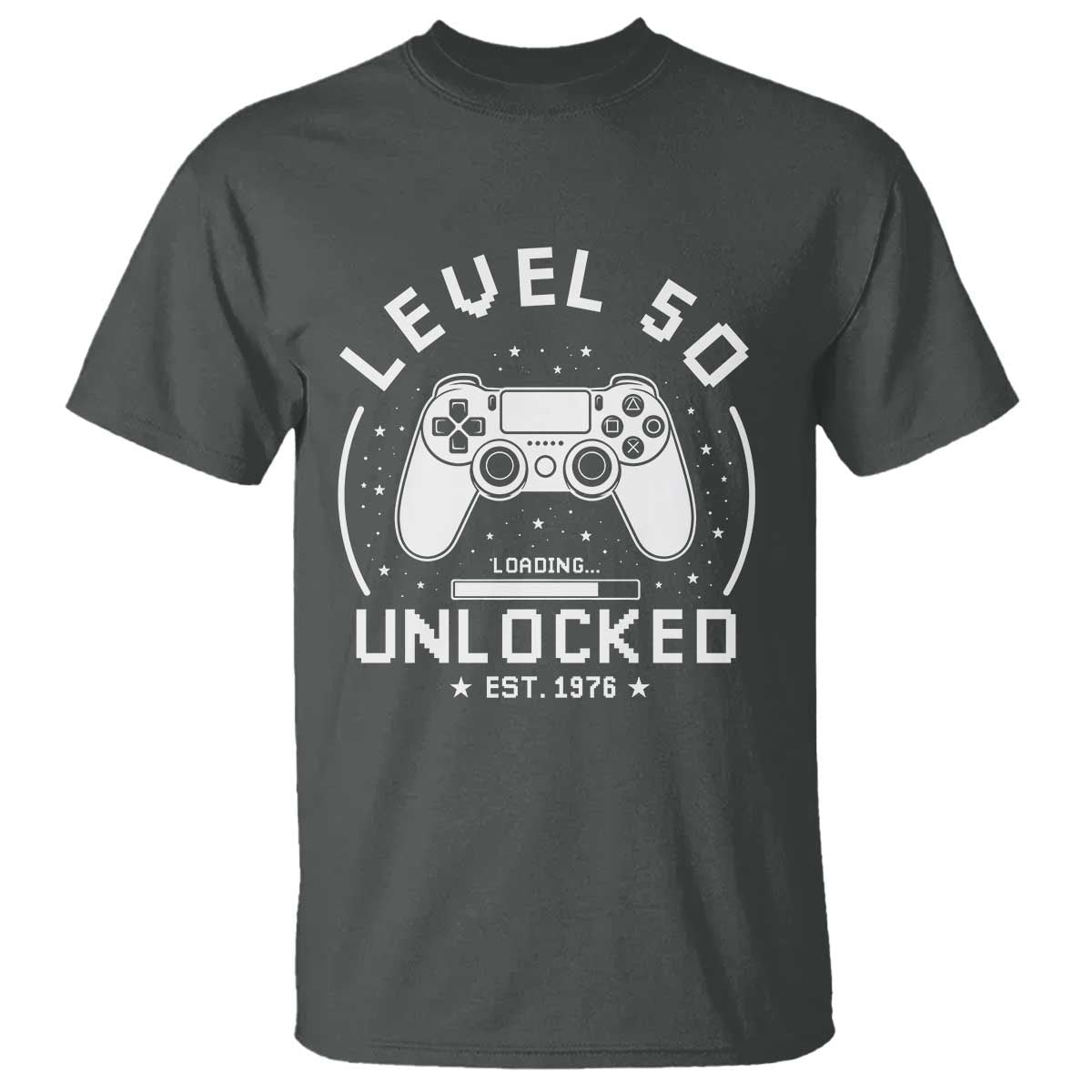 Level 50 Unlocked Video Gamer 50th Birthday Gift T Shirt Vintage 1976 50 Year Old Gift