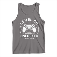 Level 50 Unlocked Video Gamer 50th Birthday Gift Tank Top Vintage 1976 50 Year Old Gift