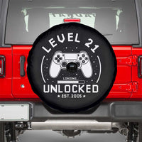 Level 21 Unlocked Video Gamer 21st  Birthday Gift Spare Tire Cover Vintage 2005 21 Year Old Gift