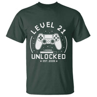 Level 21 Unlocked Video Gamer 21st  Birthday Gift T Shirt Vintage 2005 21 Year Old Gift