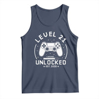 Level 21 Unlocked Video Gamer 21st  Birthday Gift Tank Top Vintage 2005 21 Year Old Gift