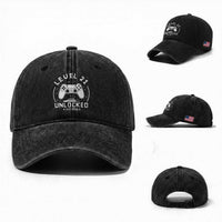 Level 21 Unlocked Video Gamer 21st  Birthday Gift Washed Cotton Baseball Cap Vintage 2005 21 Year Old Gift