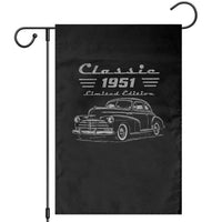 75th Birthday Garden Flag Vintage Retro Car Classic 1951 75 Year Old Gift