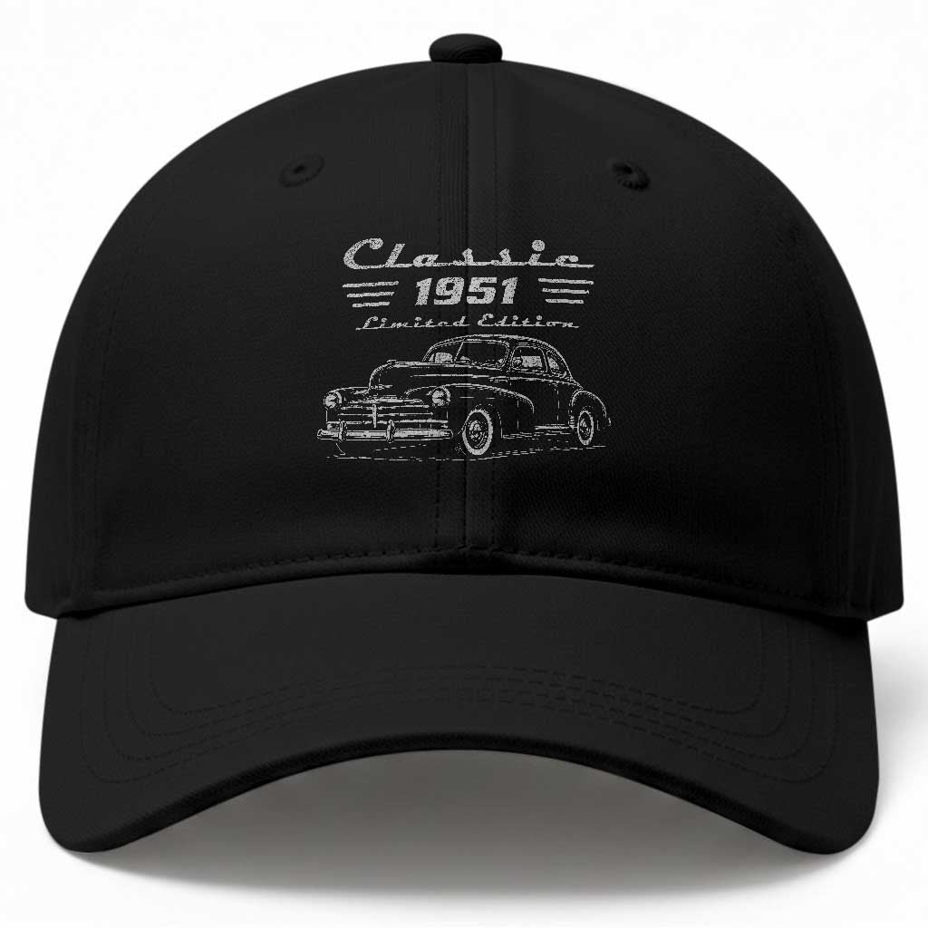 75th Birthday Baseball Cap Vintage Retro Car Classic 1951 75 Year Old Gift