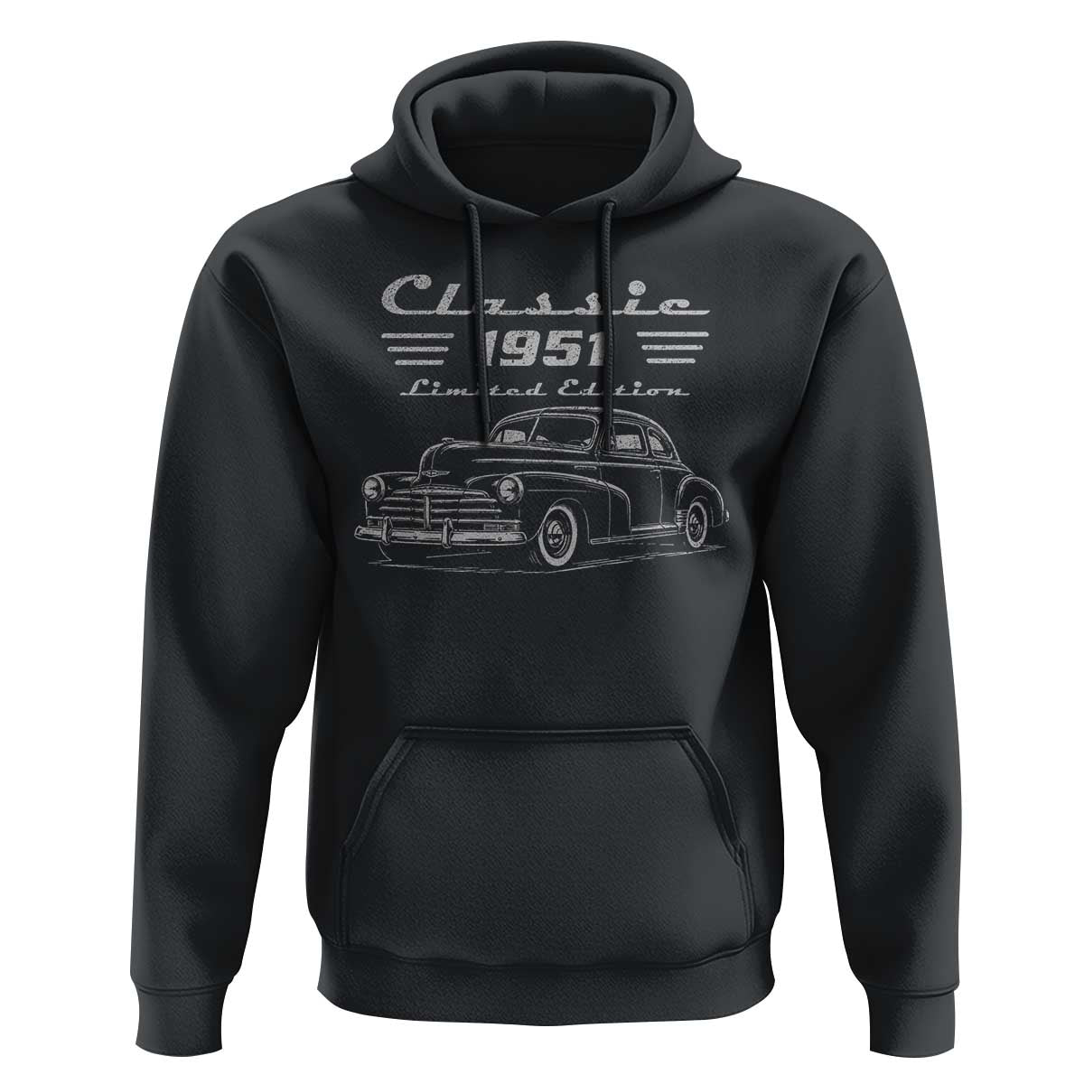 75th Birthday Hoodie Vintage Retro Car Classic 1951 75 Year Old Gift