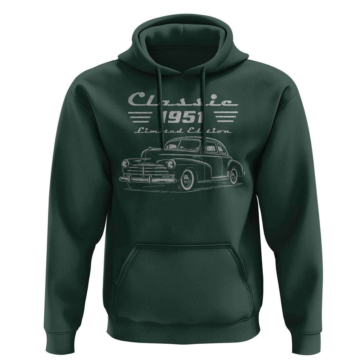 75th Birthday Hoodie Vintage Retro Car Classic 1951 75 Year Old Gift
