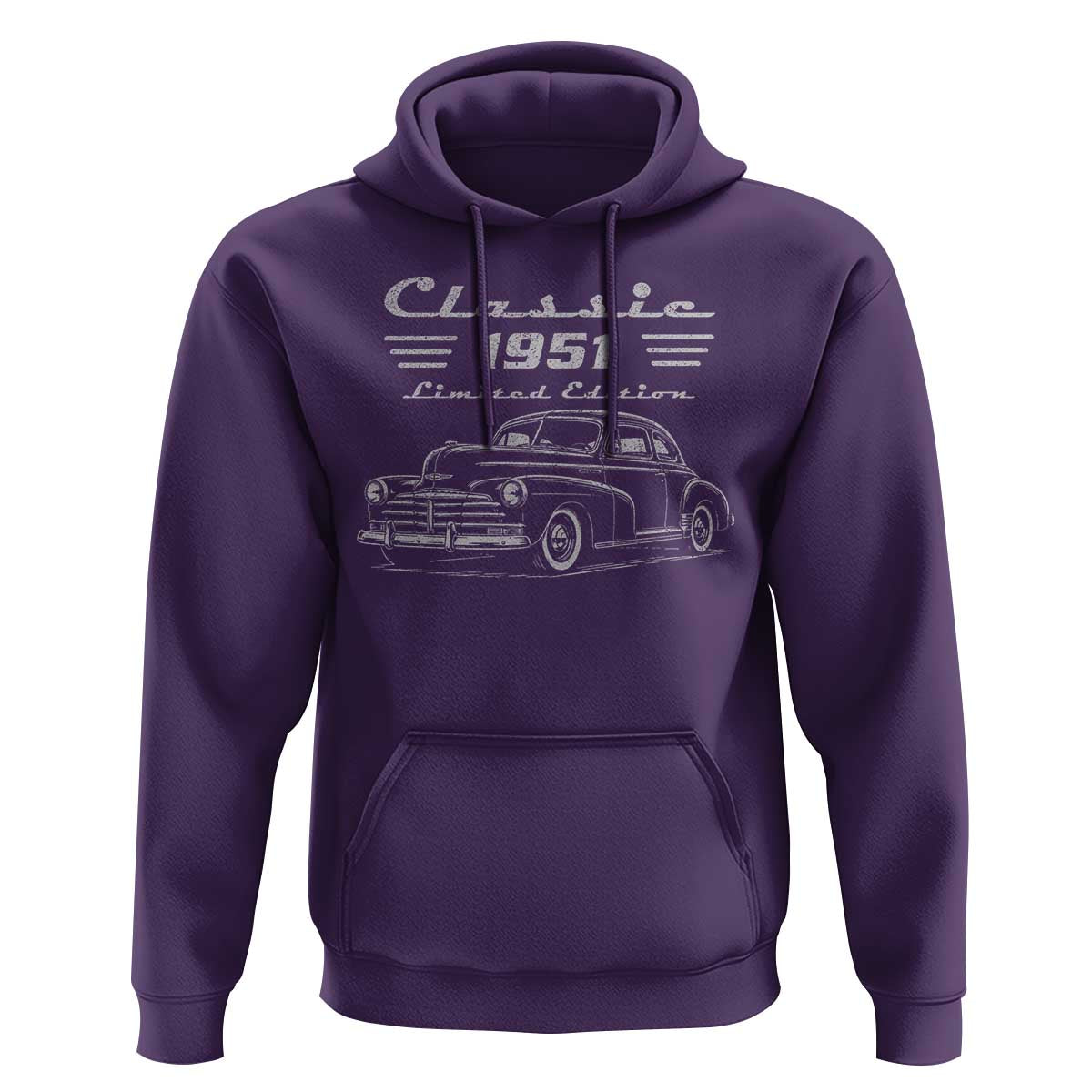 75th Birthday Hoodie Vintage Retro Car Classic 1951 75 Year Old Gift