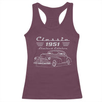 75th Birthday Racerback Tank Top Vintage Retro Car Classic 1951 75 Year Old Gift