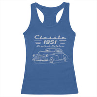 75th Birthday Racerback Tank Top Vintage Retro Car Classic 1951 75 Year Old Gift