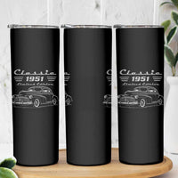 75th Birthday Skinny Tumbler Vintage Retro Car Classic 1951 75 Year Old Gift