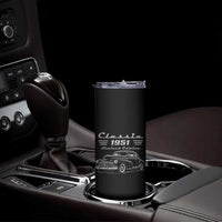75th Birthday Skinny Tumbler Vintage Retro Car Classic 1951 75 Year Old Gift