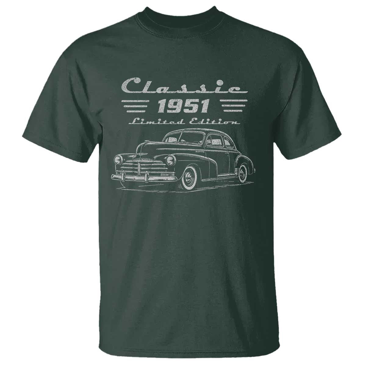 75th Birthday T Shirt Vintage Retro Car Classic 1951 75 Year Old Gift
