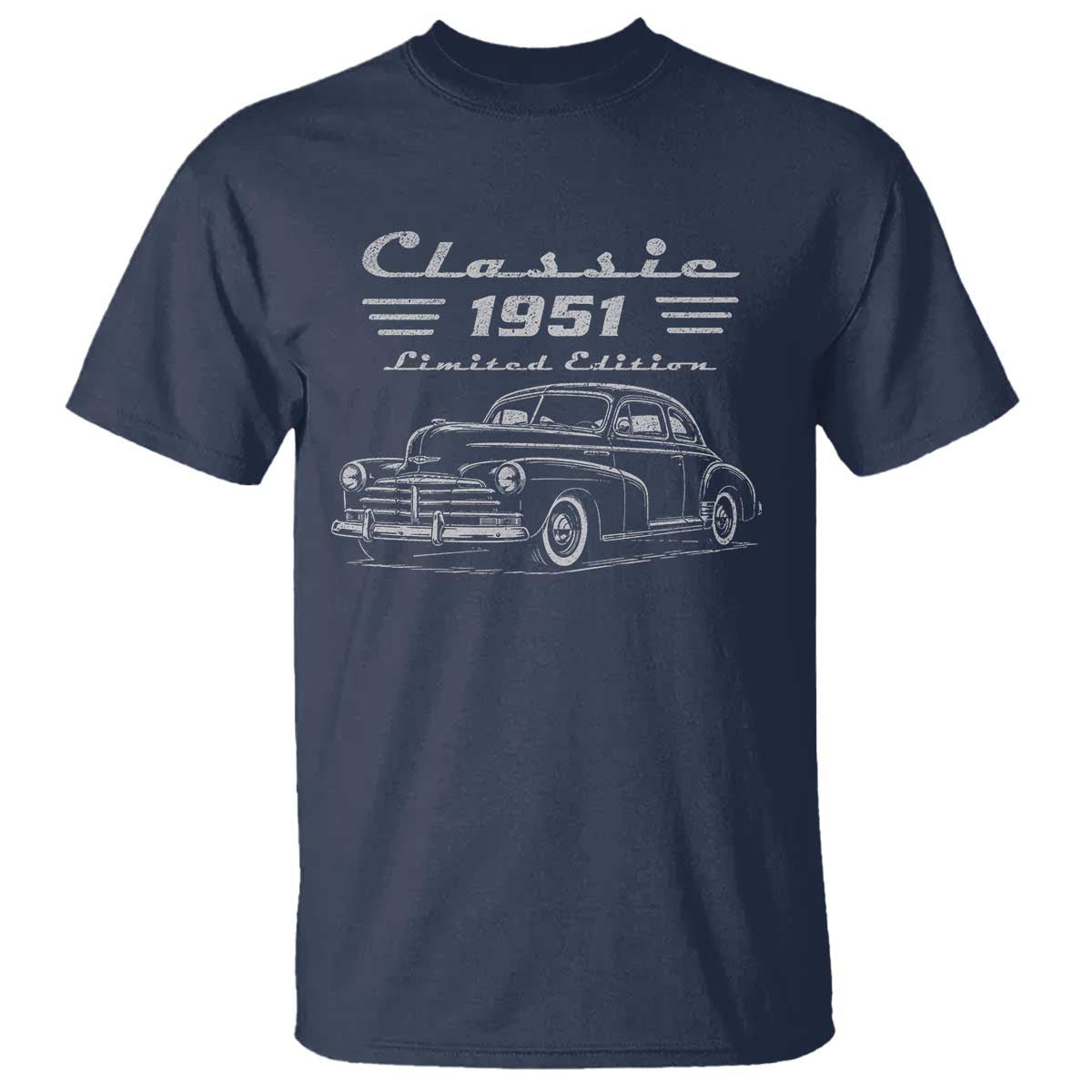 75th Birthday T Shirt Vintage Retro Car Classic 1951 75 Year Old Gift