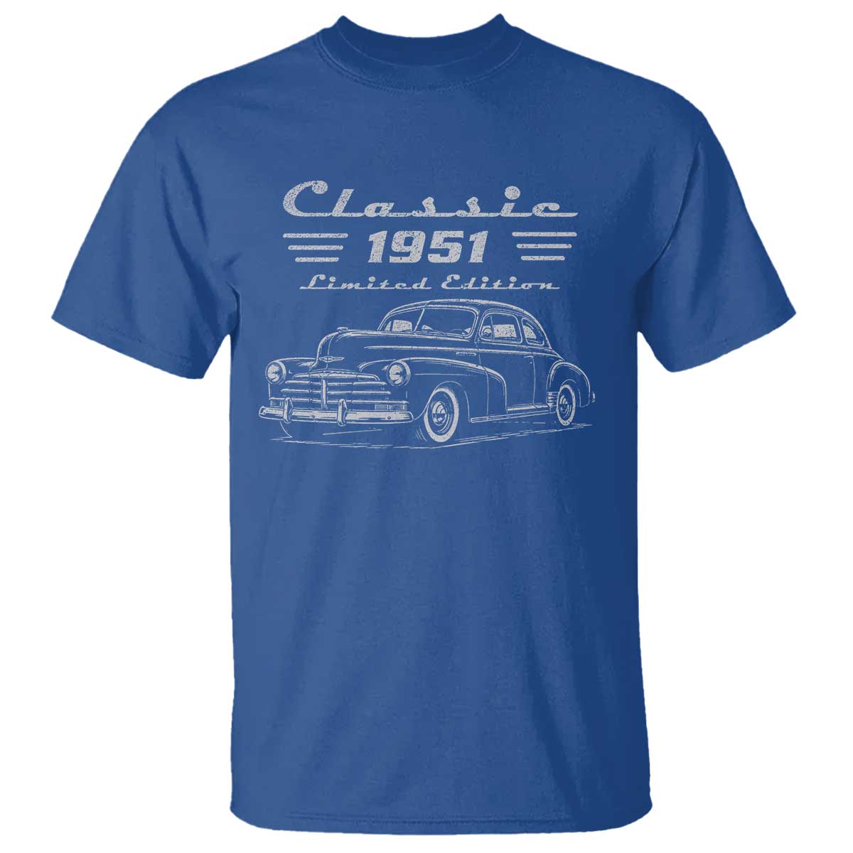 75th Birthday T Shirt Vintage Retro Car Classic 1951 75 Year Old Gift