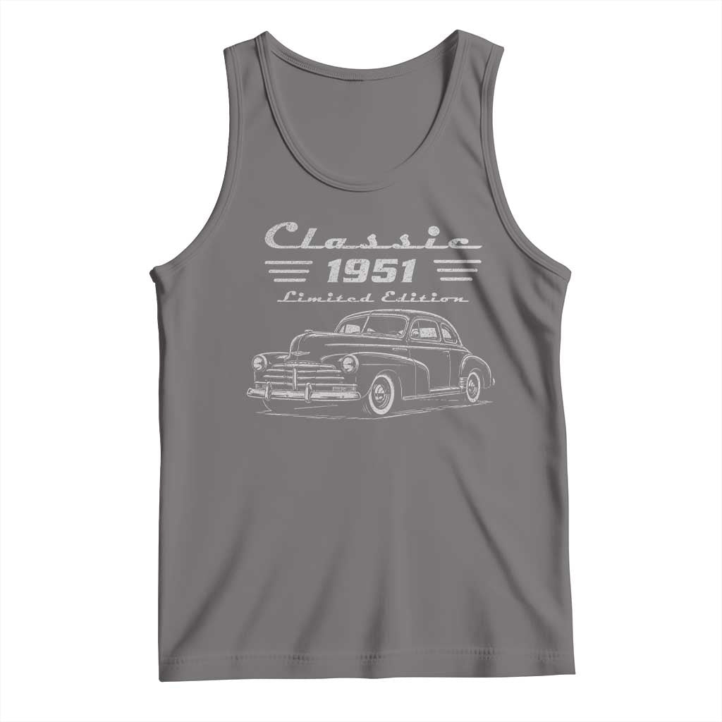 75th Birthday Tank Top Vintage Retro Car Classic 1951 75 Year Old Gift