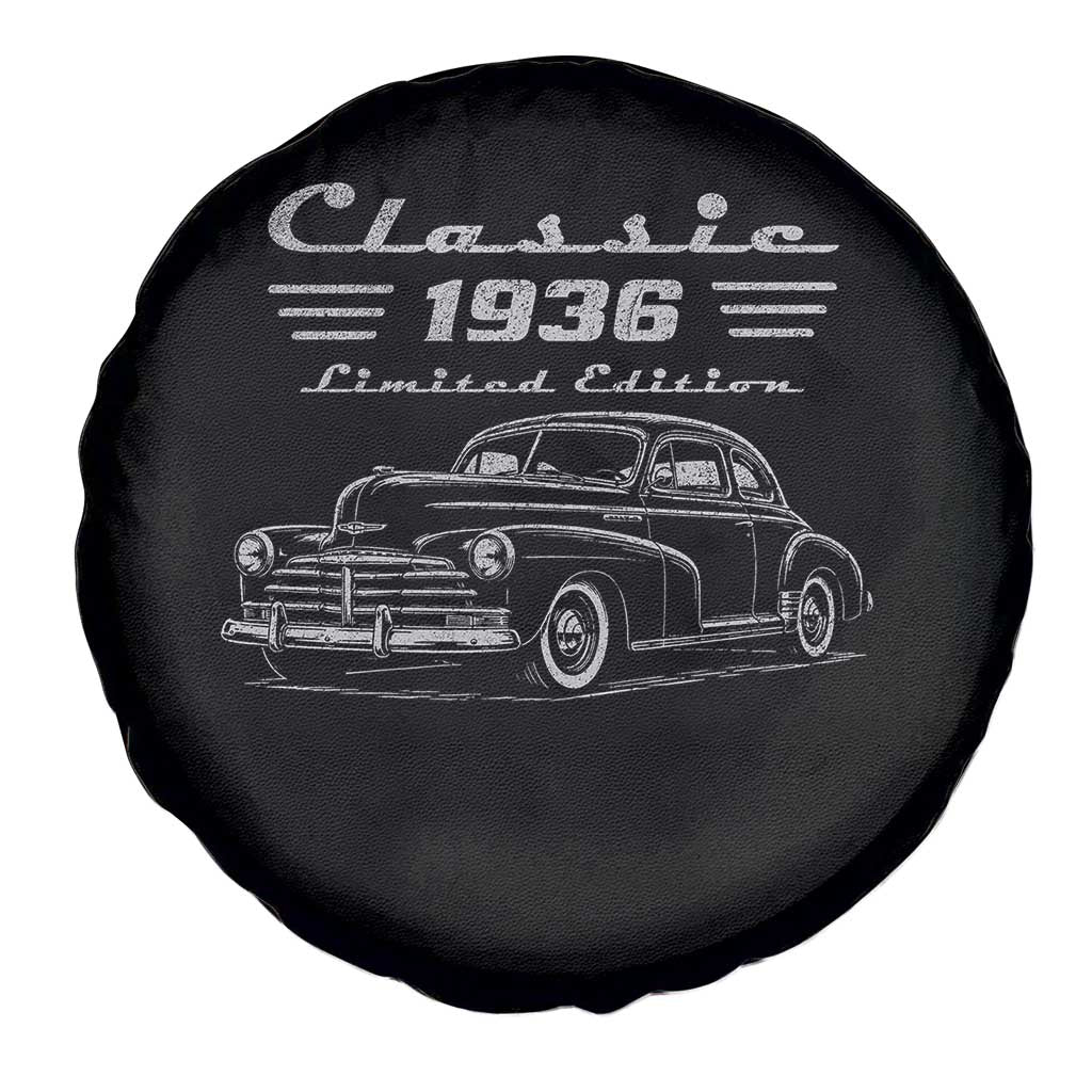 90th Birthday Spare Tire Cover Vintage Retro Car Classic 1936 90 Year Old Gift