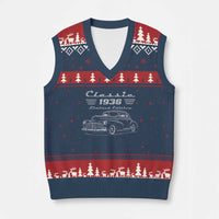90th Birthday V-Neck Knit Sweater Vest Vintage Retro Car Classic 1936 90 Year Old Gift