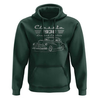 90th Birthday Hoodie Vintage Retro Car Classic 1936 90 Year Old Gift