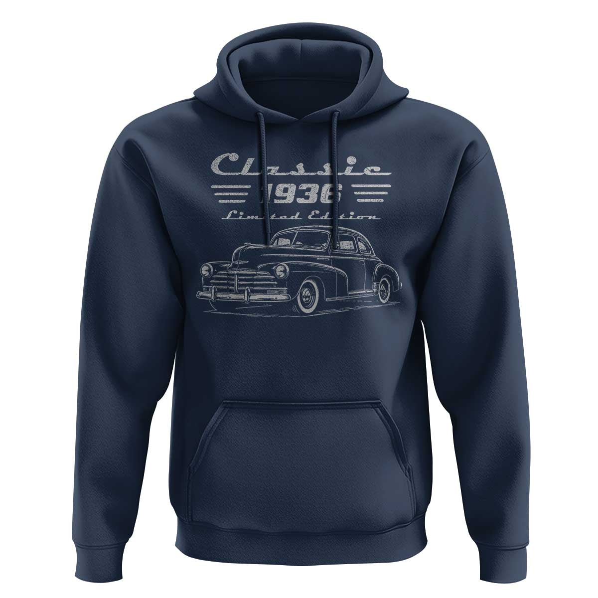 90th Birthday Hoodie Vintage Retro Car Classic 1936 90 Year Old Gift