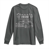 90th Birthday Long Sleeve Shirt Vintage Retro Car Classic 1936 90 Year Old Gift