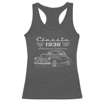 90th Birthday Racerback Tank Top Vintage Retro Car Classic 1936 90 Year Old Gift