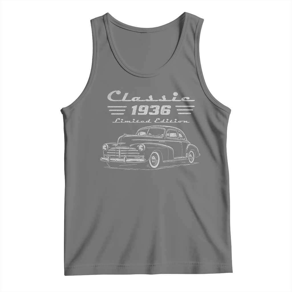 90th Birthday Tank Top Vintage Retro Car Classic 1936 90 Year Old Gift