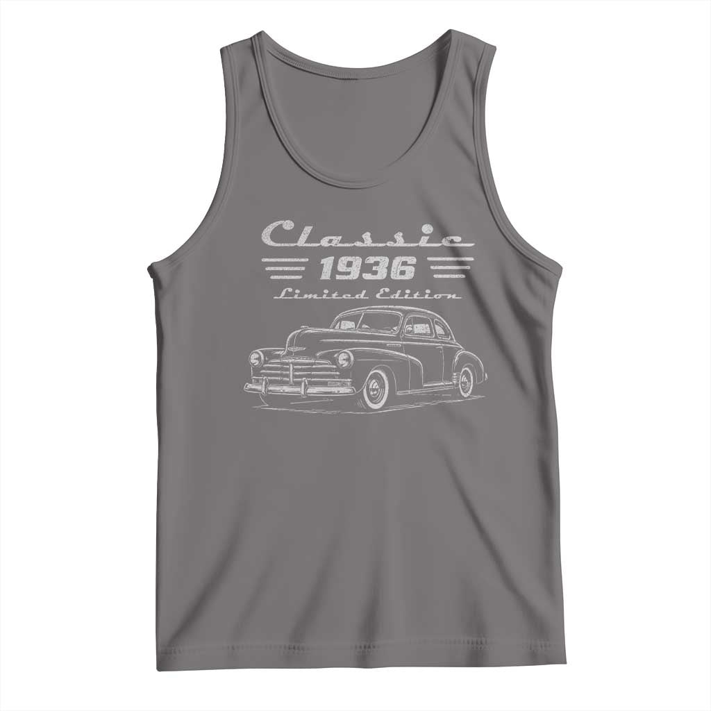 90th Birthday Tank Top Vintage Retro Car Classic 1936 90 Year Old Gift