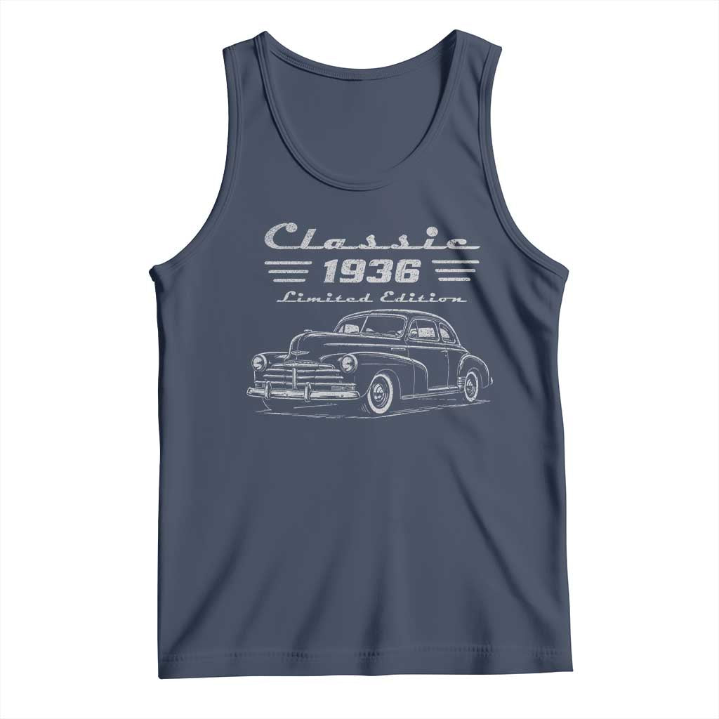 90th Birthday Tank Top Vintage Retro Car Classic 1936 90 Year Old Gift