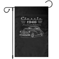80th Birthday Garden Flag Vintage Retro Car Classic 1946 80 Year Old Gift