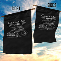 80th Birthday Garden Flag Vintage Retro Car Classic 1946 80 Year Old Gift