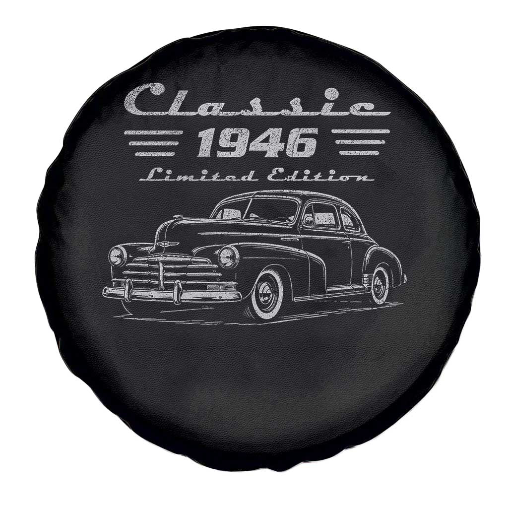 80th Birthday Spare Tire Cover Vintage Retro Car Classic 1946 80 Year Old Gift