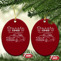 80th Birthday Ceramic Ornament Vintage Retro Car Classic 1946 80 Year Old Gift