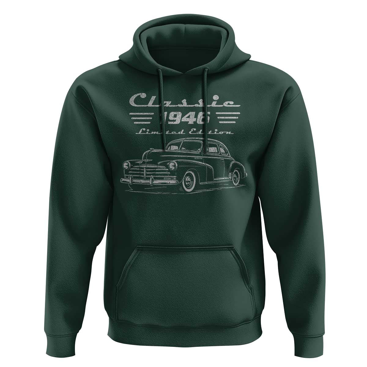 80th Birthday Hoodie Vintage Retro Car Classic 1946 80 Year Old Gift