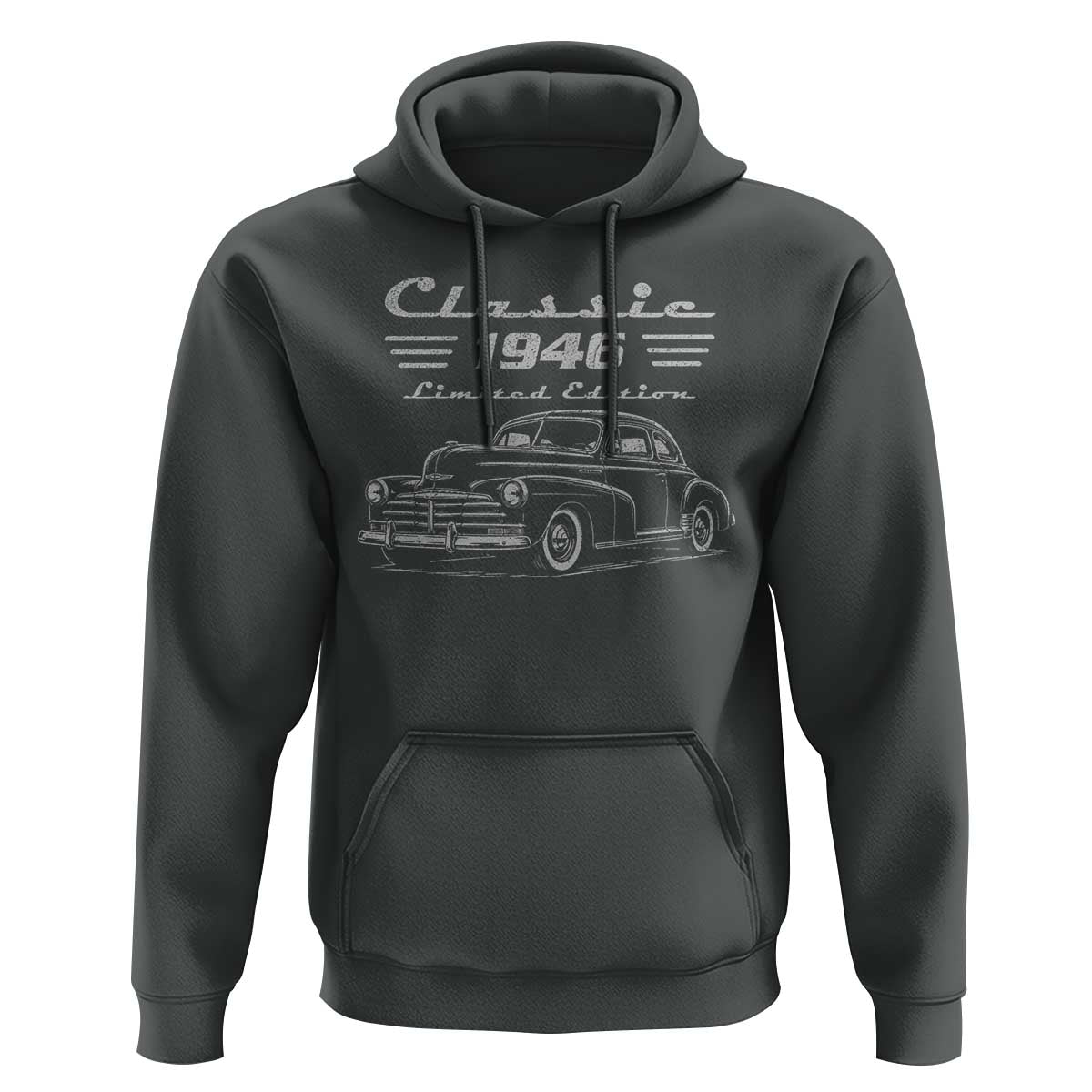 80th Birthday Hoodie Vintage Retro Car Classic 1946 80 Year Old Gift