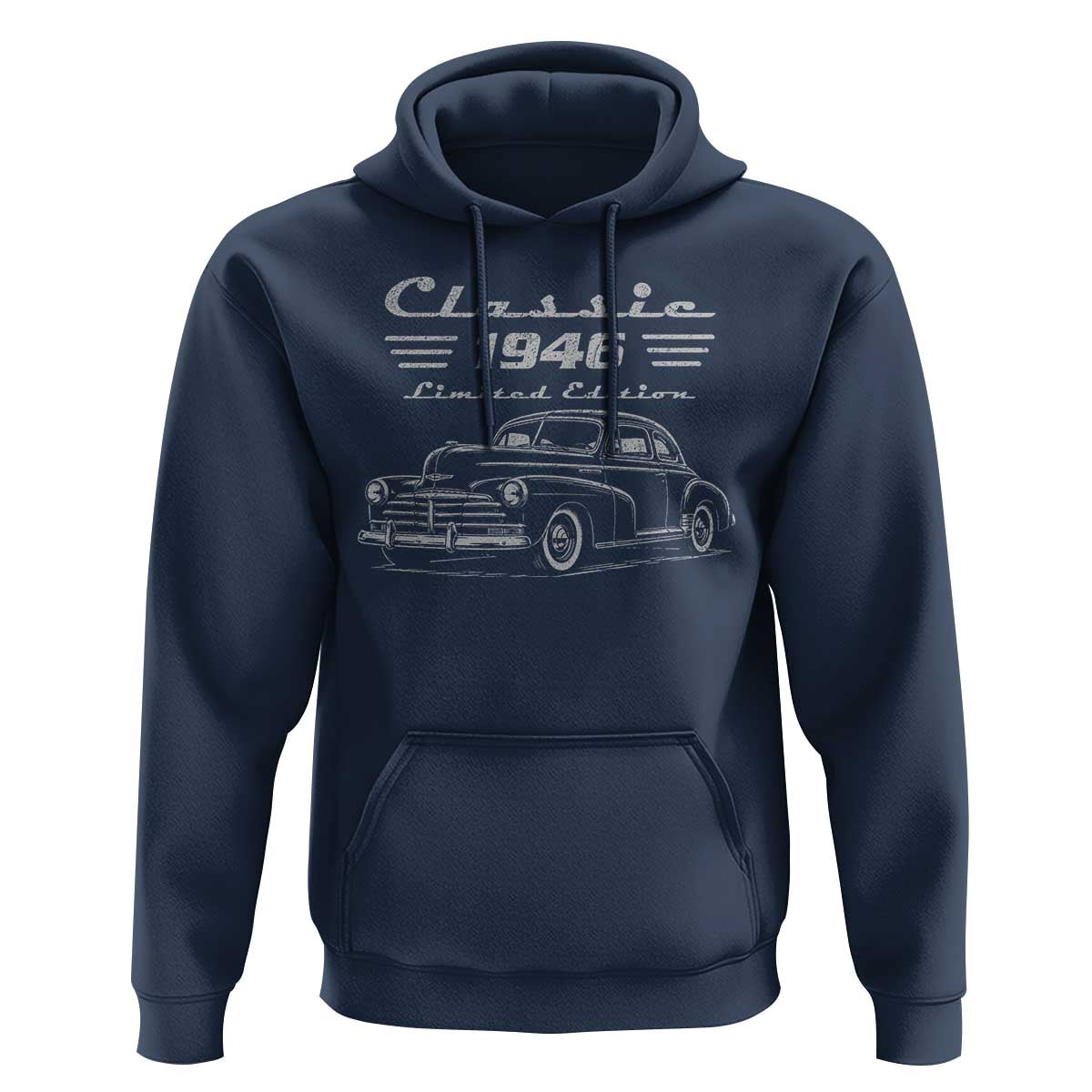 80th Birthday Hoodie Vintage Retro Car Classic 1946 80 Year Old Gift